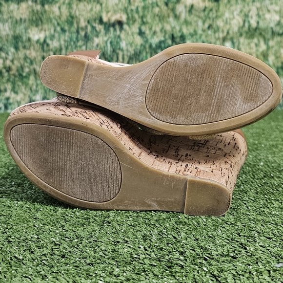 STEVE MADDEN | CAMDYN BRAIDED COTTON CANVAS STRAPPY PLATFORM CORK WEDGES - Picture 13 of 16